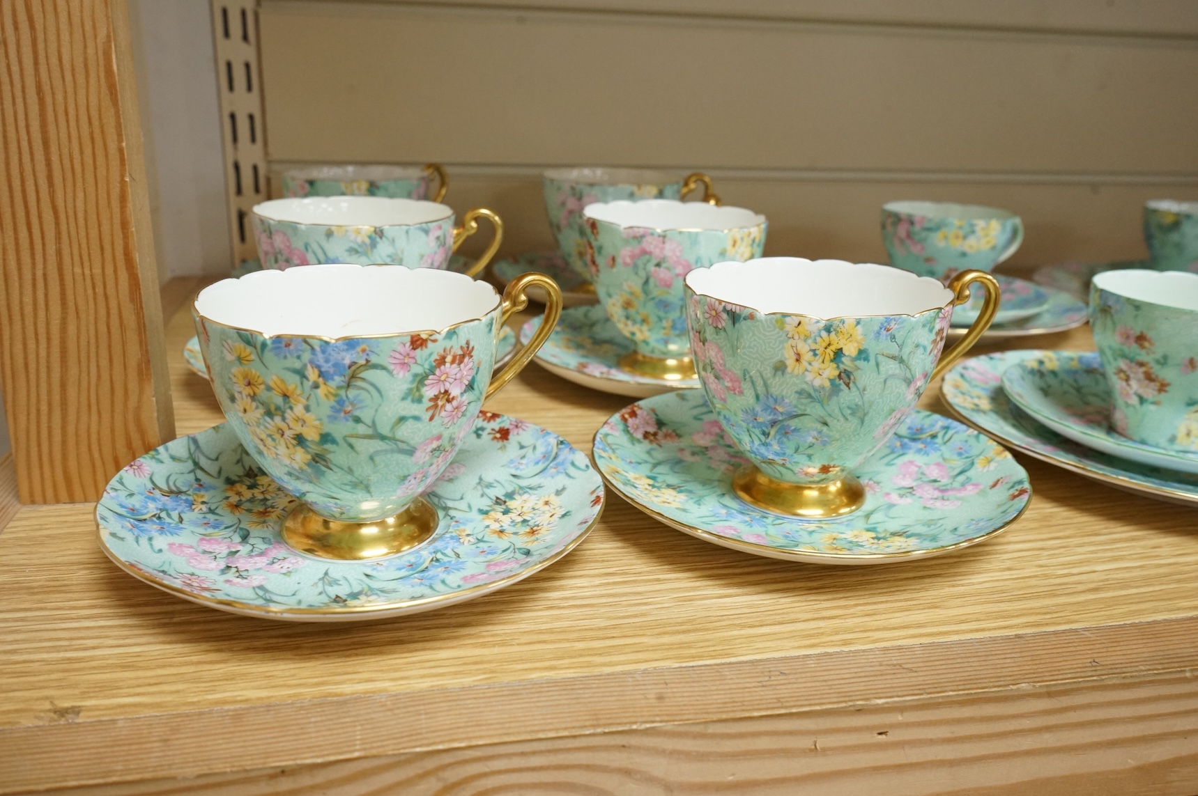 A Shelley Melody pattern teaset